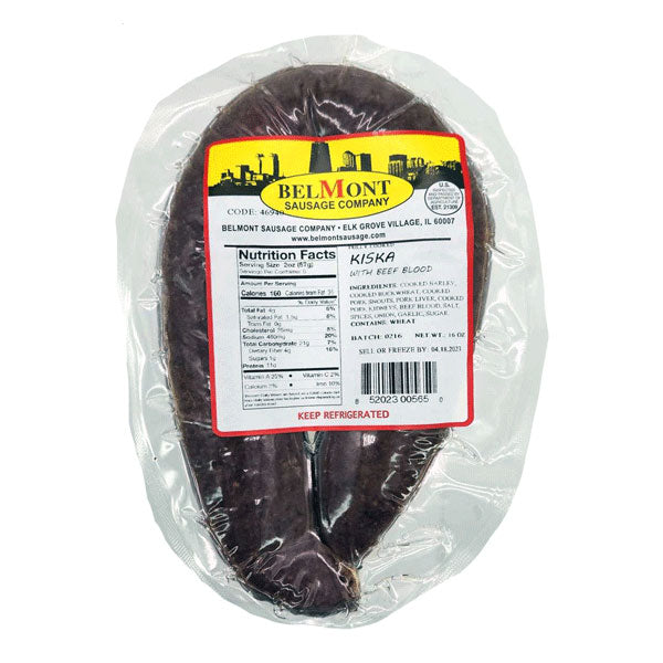 Blood Sausage Kiska with Beef Blood – 16.01 oz (454gr)